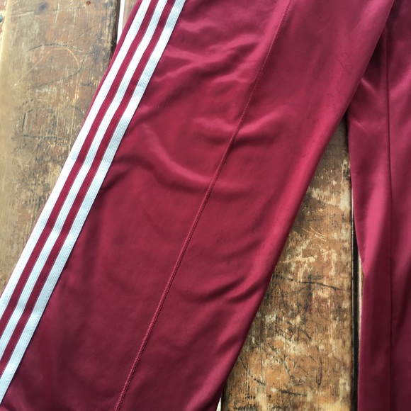 Vintage 1970s Adidas ATP Burgundy Trackpants/ L - Picture 4 of 4